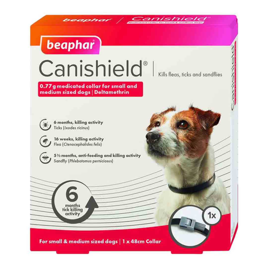 Beaphar Canishield Flea & Tick Collar for Small & Medium Dogs