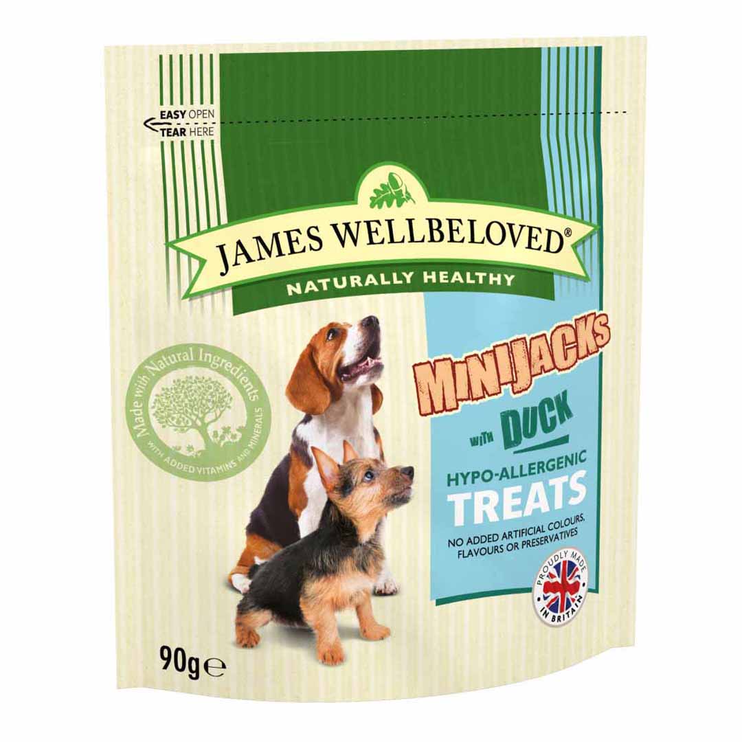 James Wellbeloved MiniJacks, Dog Treats, Duck 90g