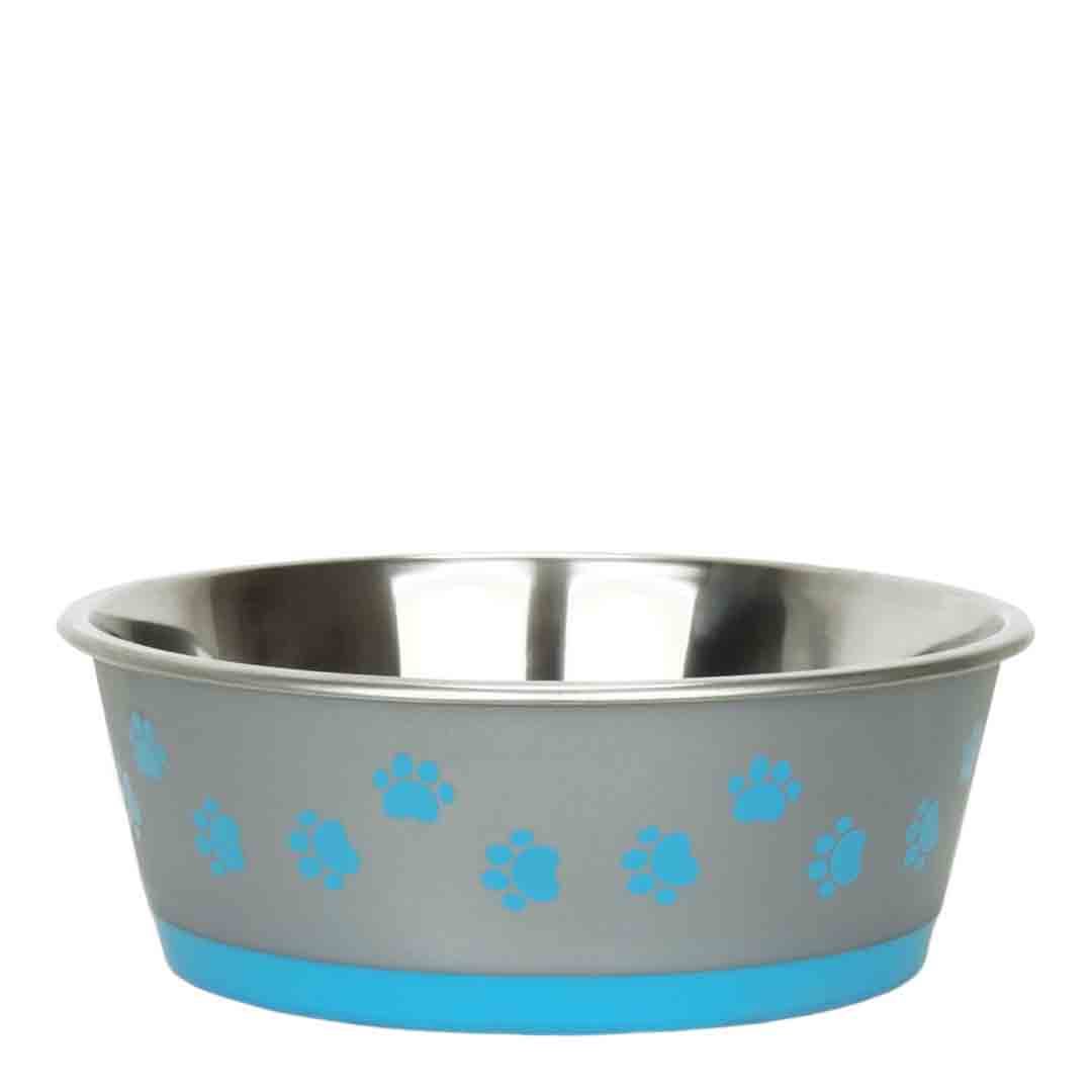 Classic Hybrid Stainless Steel Dish Blue Dog Bowl 1.5L, 20cm Diameter