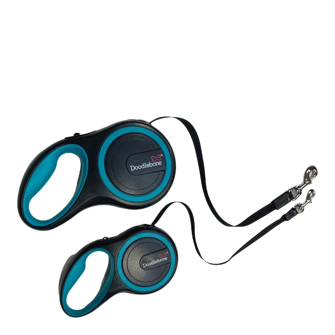 Doodlebone Retractable Dog Lead in Coal 5m