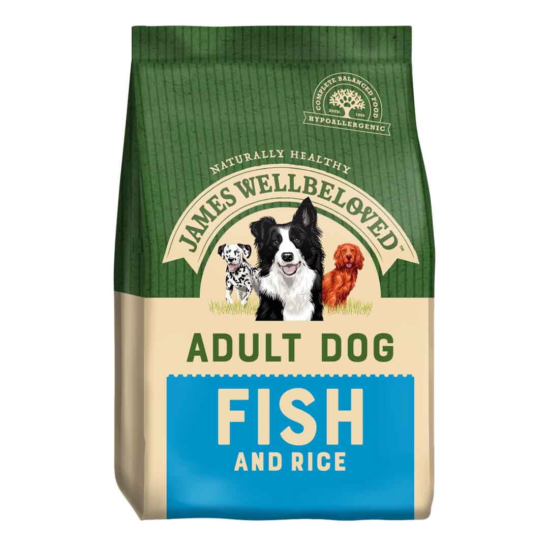 James Wellbeloved Dog Adult Fish & Rice Dry Dog Food, 2kg