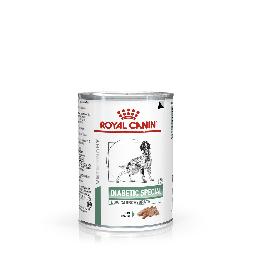 Royal Canin Diabetic Special Low Carbohydrate Adult Wet Dog Food In Loaf 12x410g