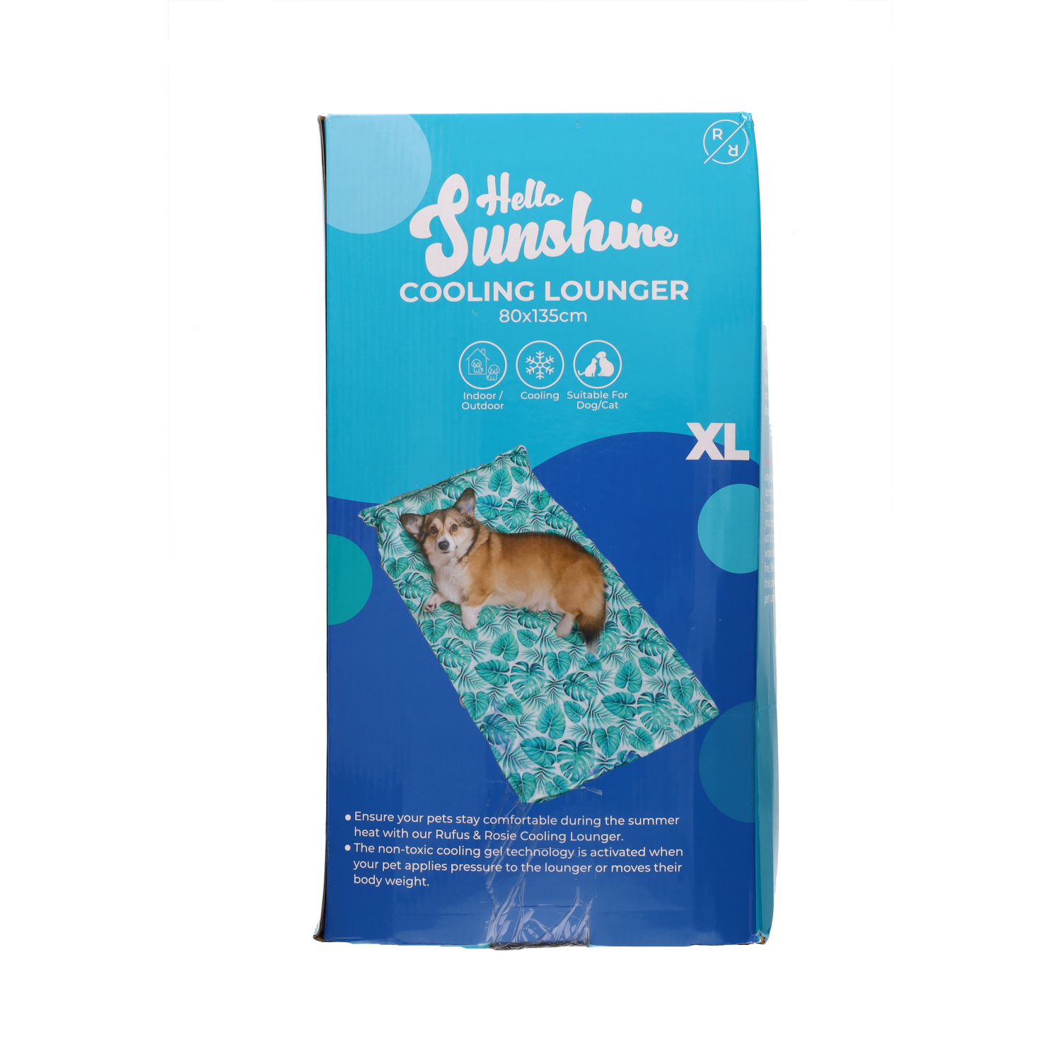 Rufus & Rosie Dog Cooling Lounger, 80x135cm
