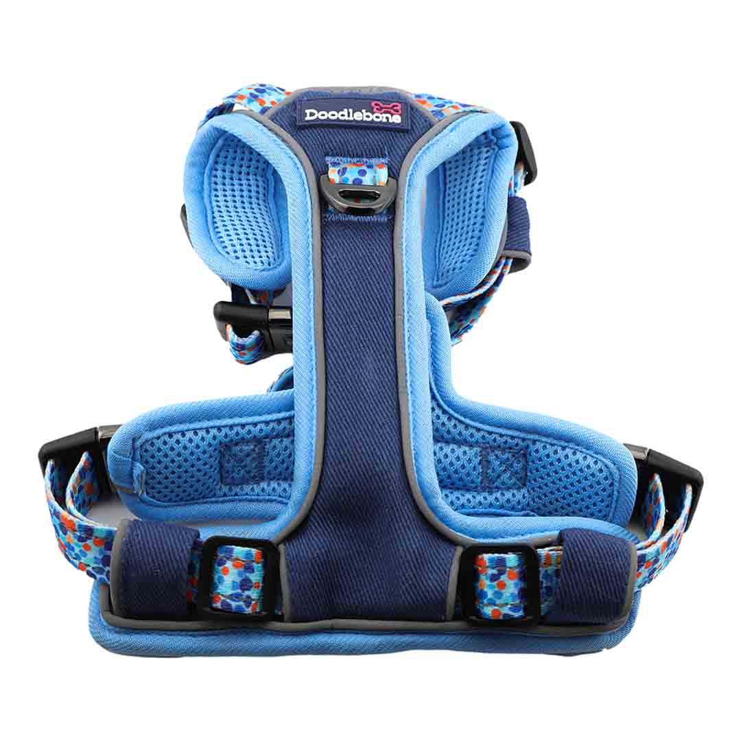 Doodlebone 'With Me' Dog Harness Blue 2-4