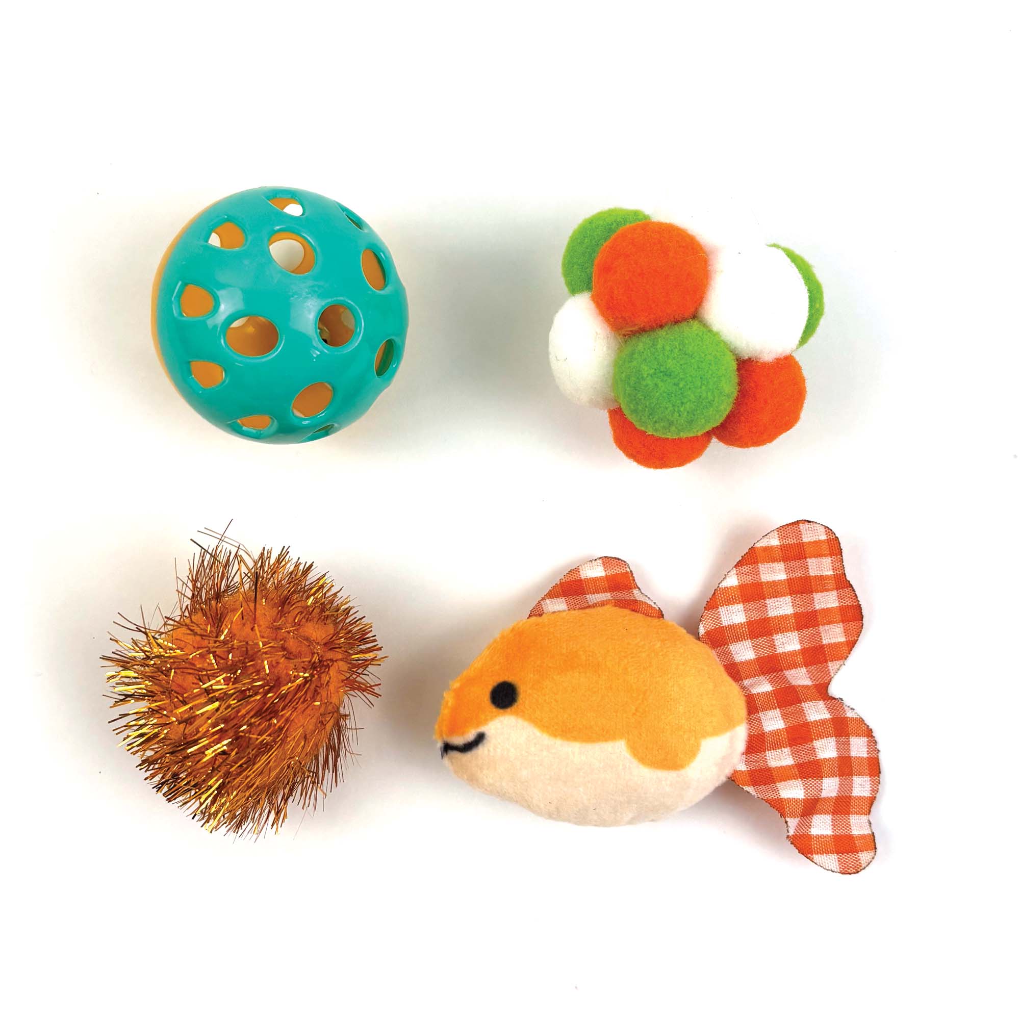 Tabby Patch Goldfish Cat Toy 4 Pack