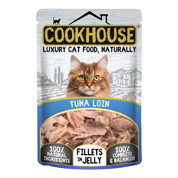 Cookhouse Luxury Complete Cat Food Tuna Loin Fillets in Jelly 70g