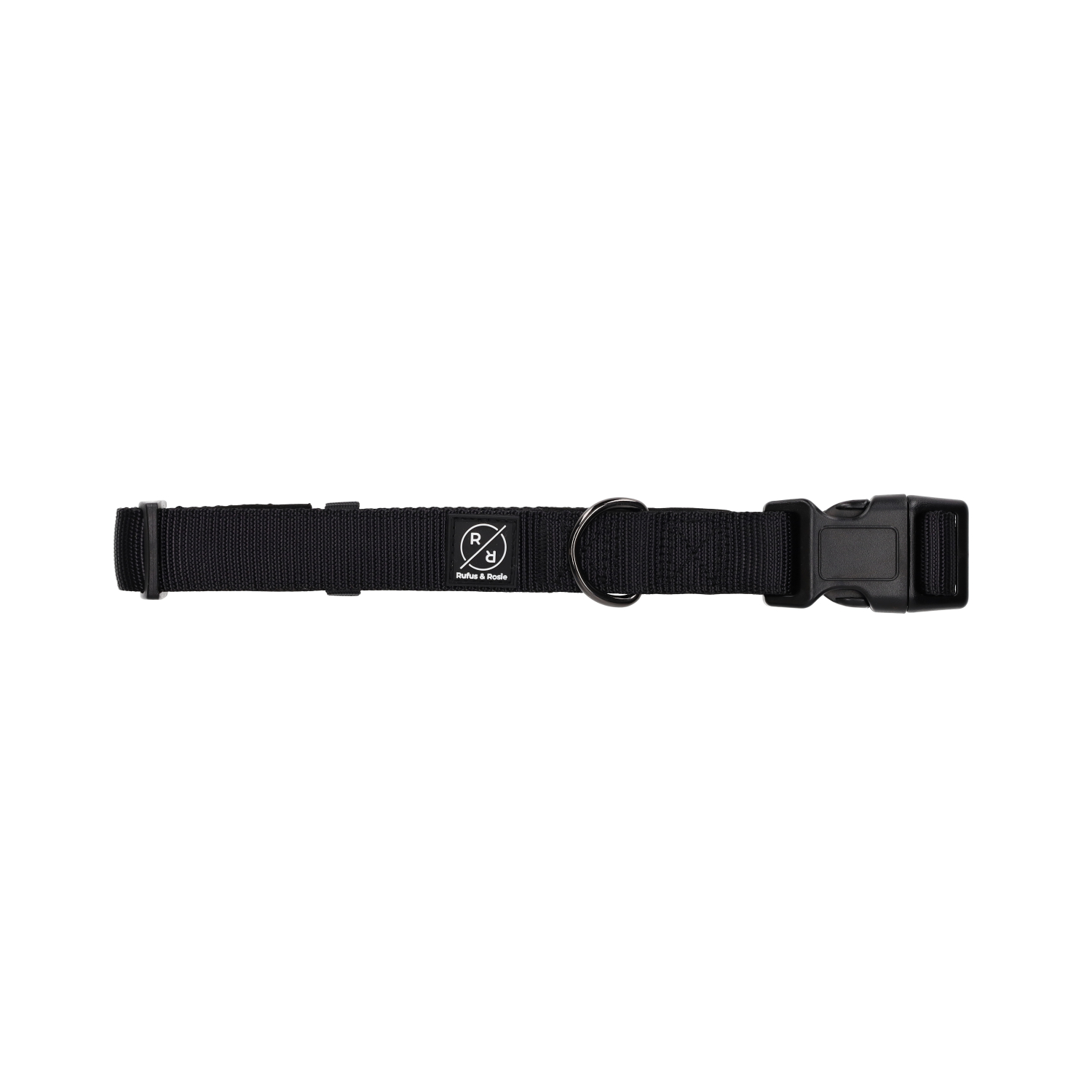 Rufus & Rosie Padded Medium Dog Collar Black