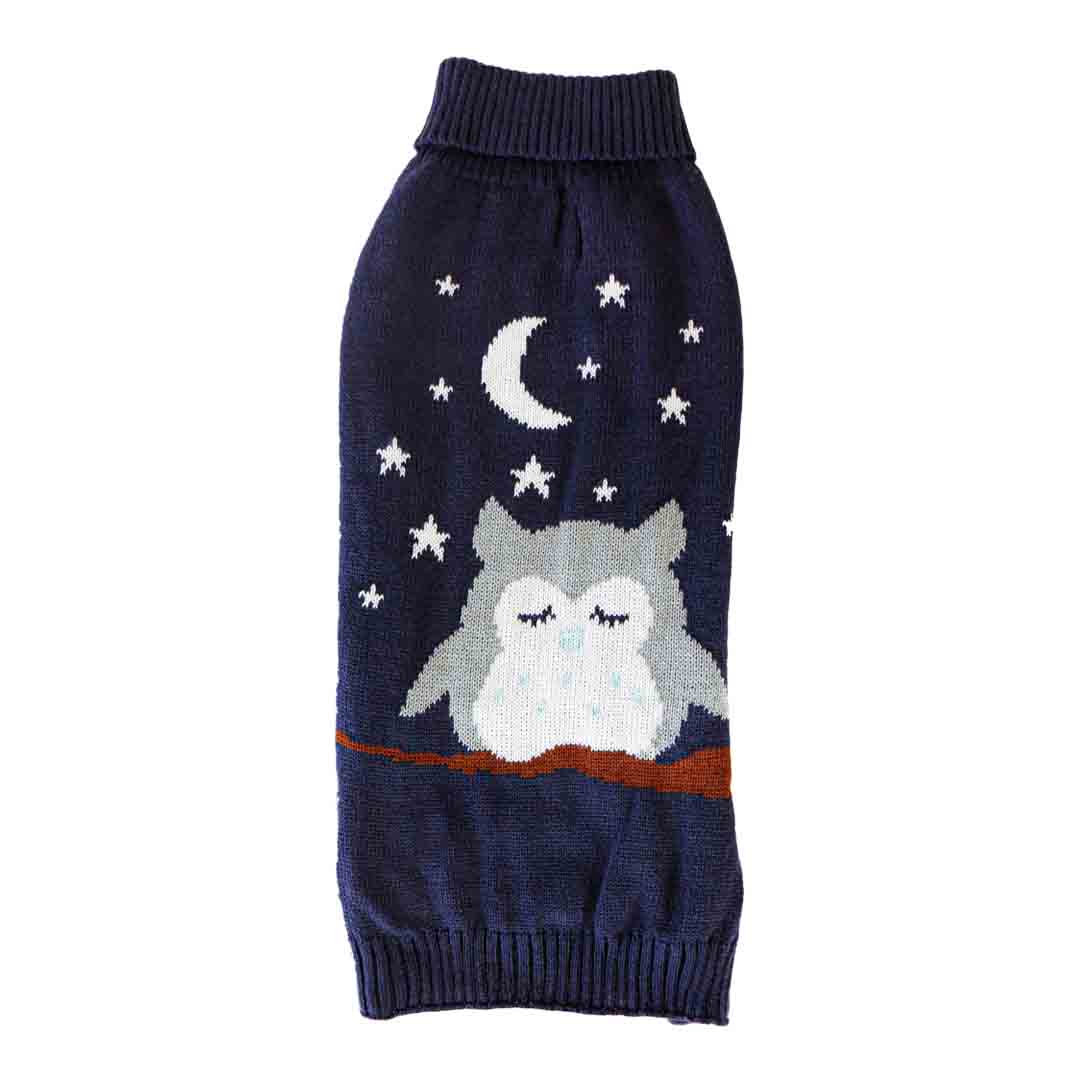 Pet Brands Christmas Owl Print Jumper Medium/ Large