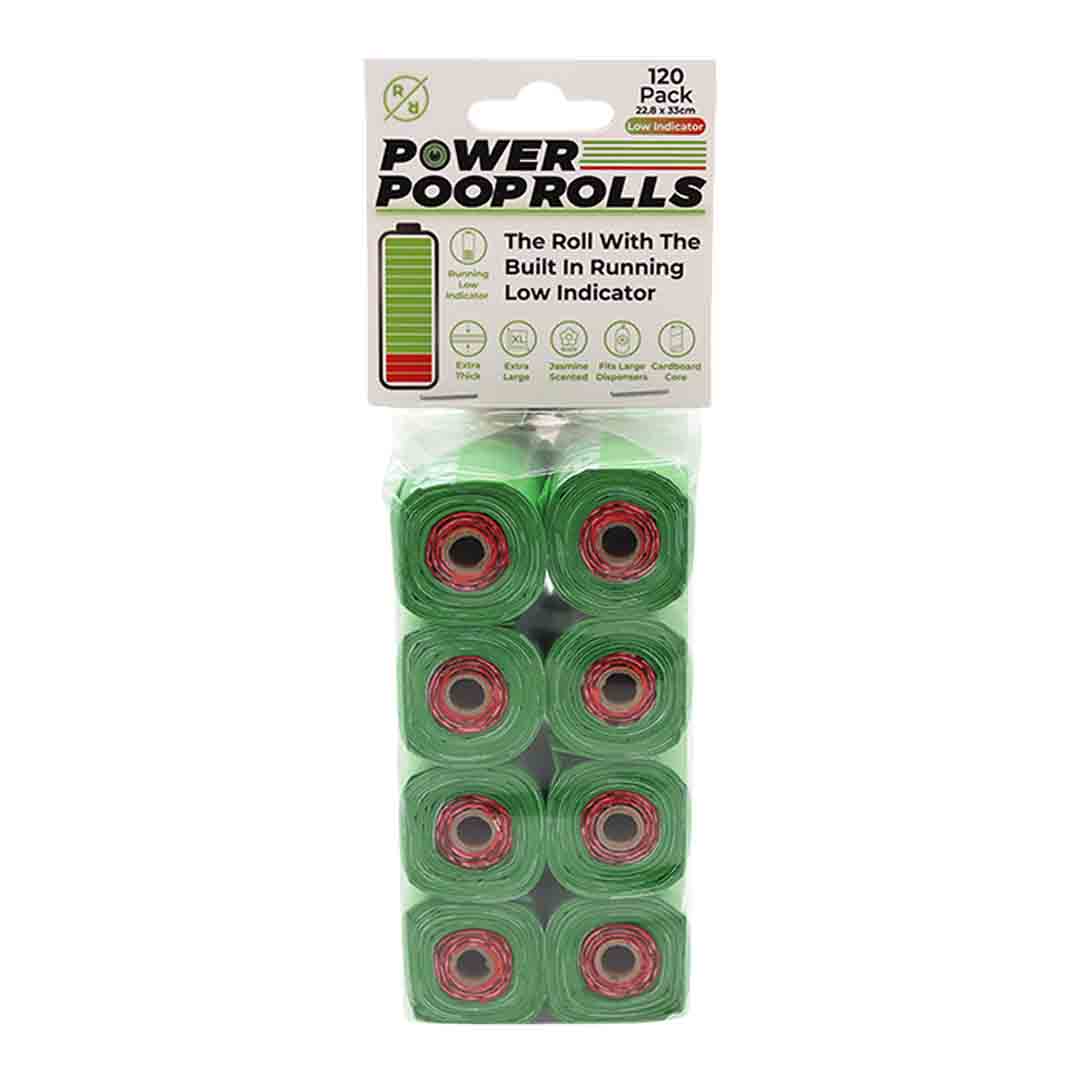 Rufus & Rosie Power Poop Bags, 120 Pack, Green