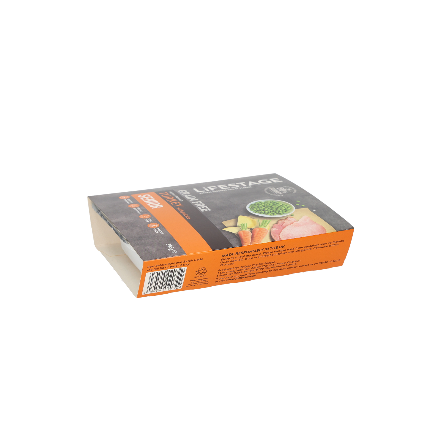 Lifestage Senior Grain Free Turkey And Potato Dog Food 395g