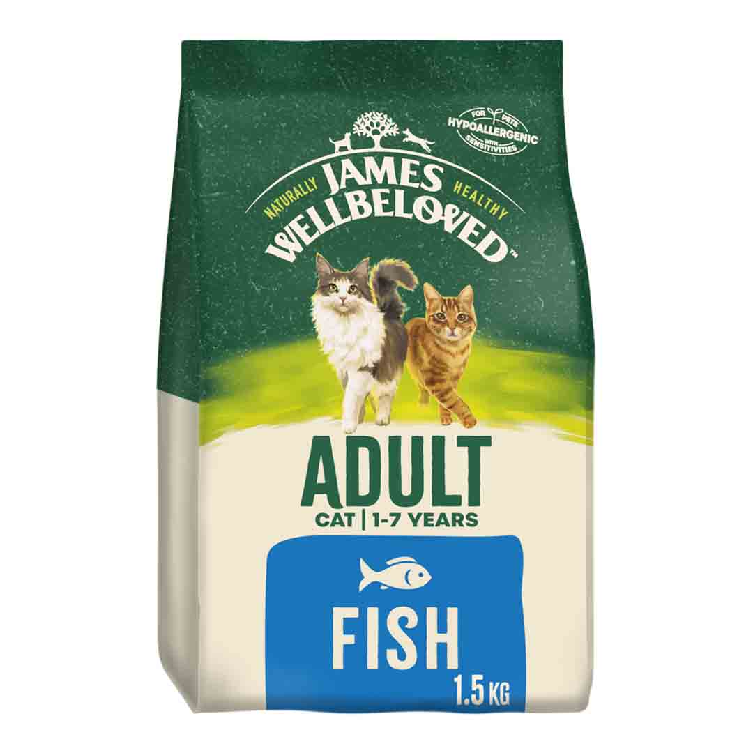 James Wellbeloved Cat Adult Fish & Rice Dry Cat Food, 1.5kg