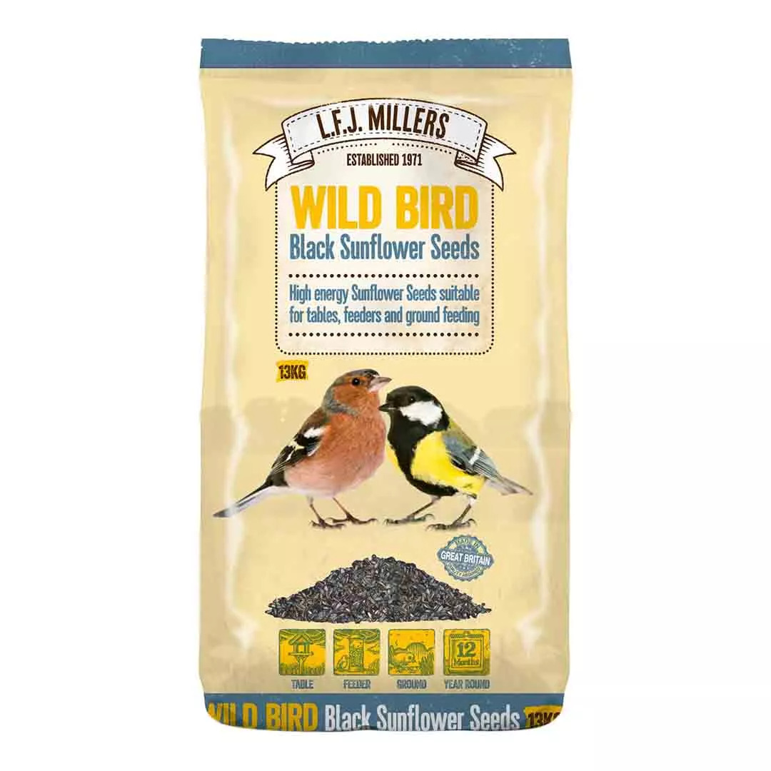 Jollyes Black Sunflower Wildbird Seed, 2kg