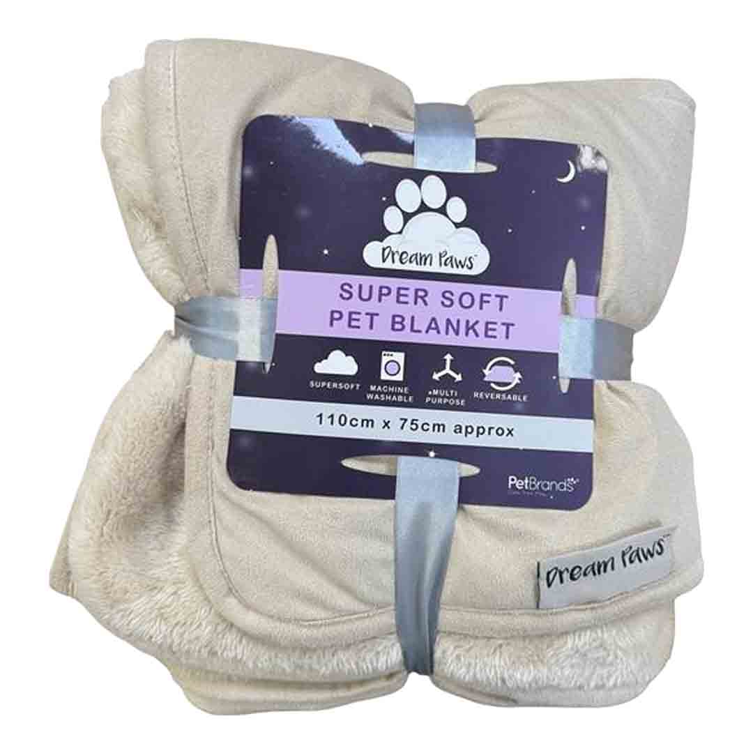 Dream Paws Pet Blanket White 110x75cm