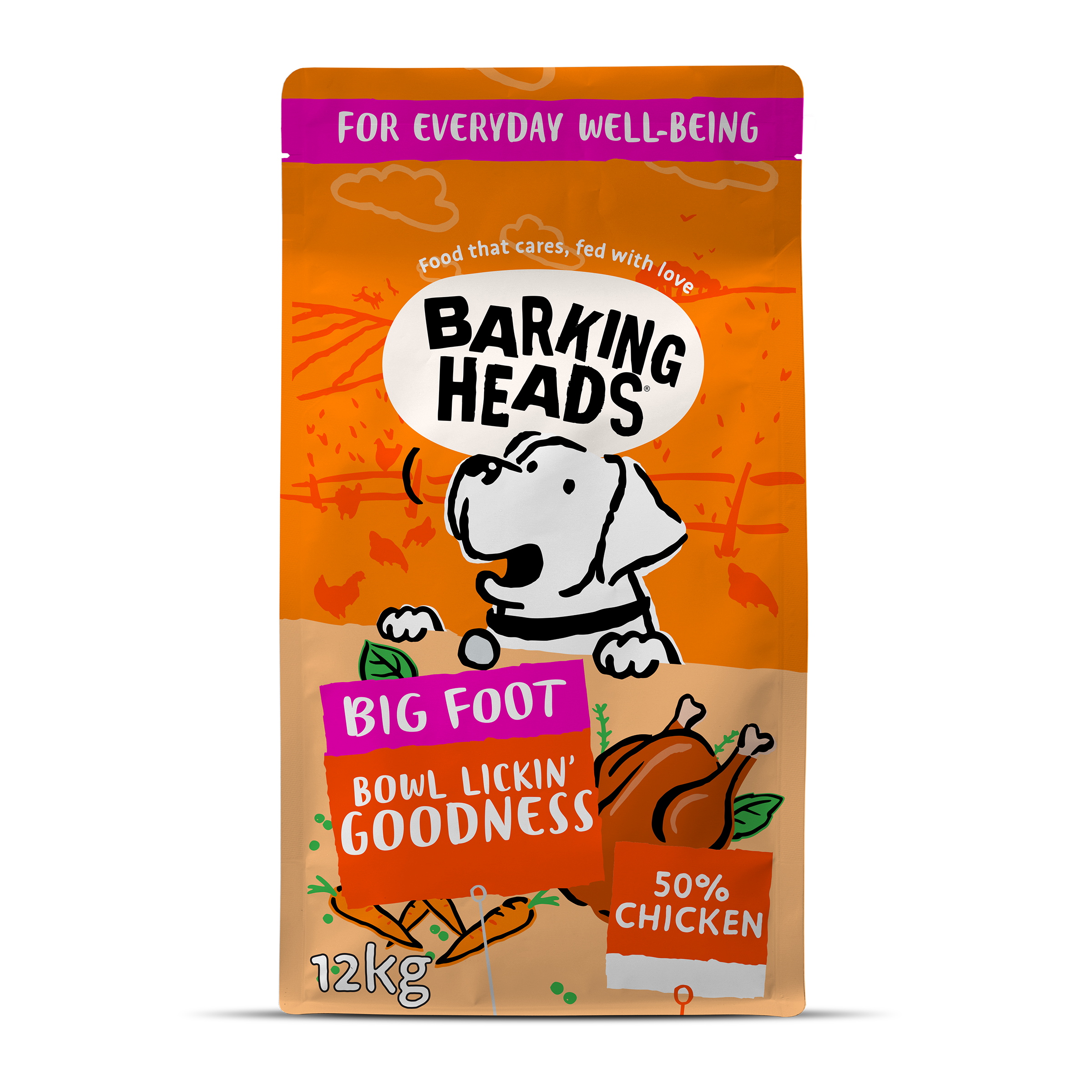 Barking Heads Large Breed Bowl Lickin Chicken Dog Food 12kg