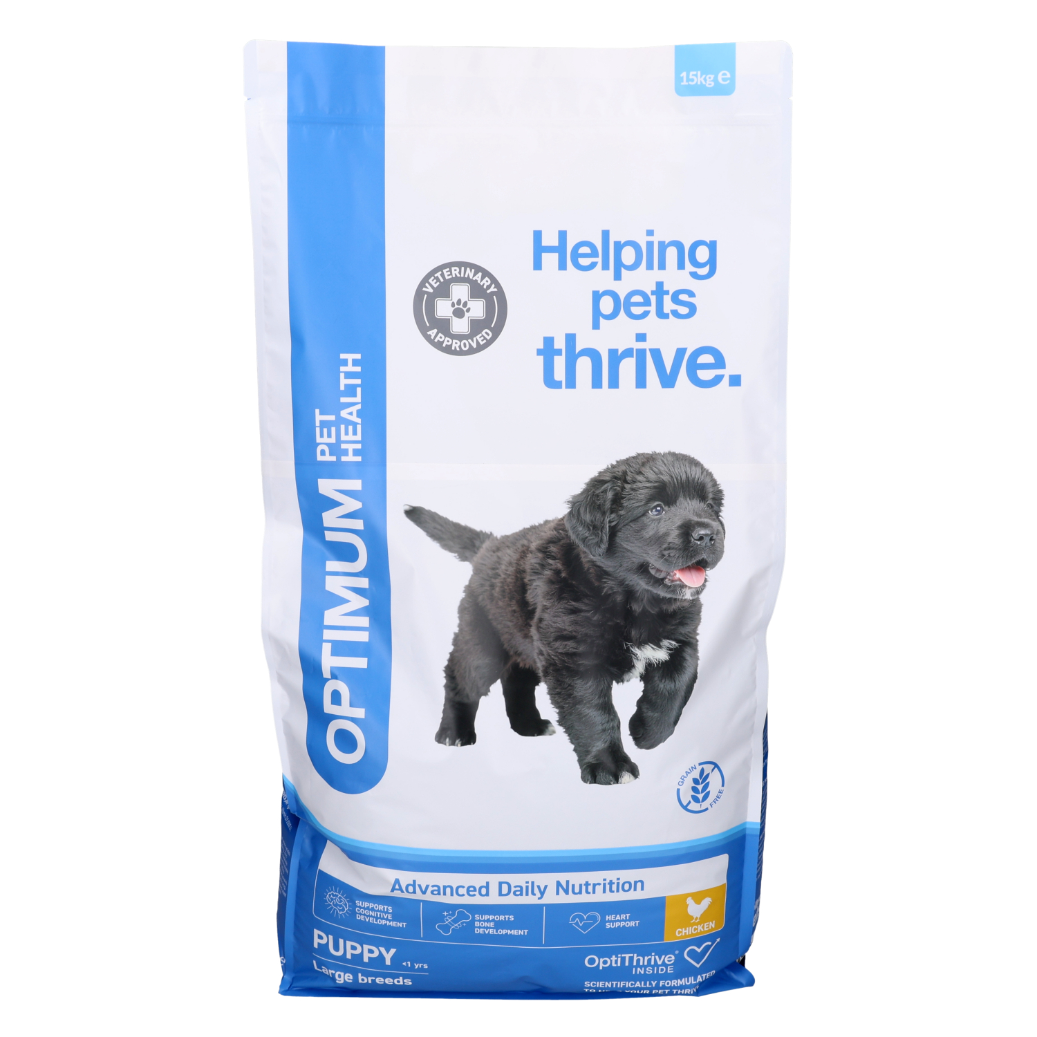 Optimum Pet Health Large Breed Puppy Dry Dog Food, 15kg