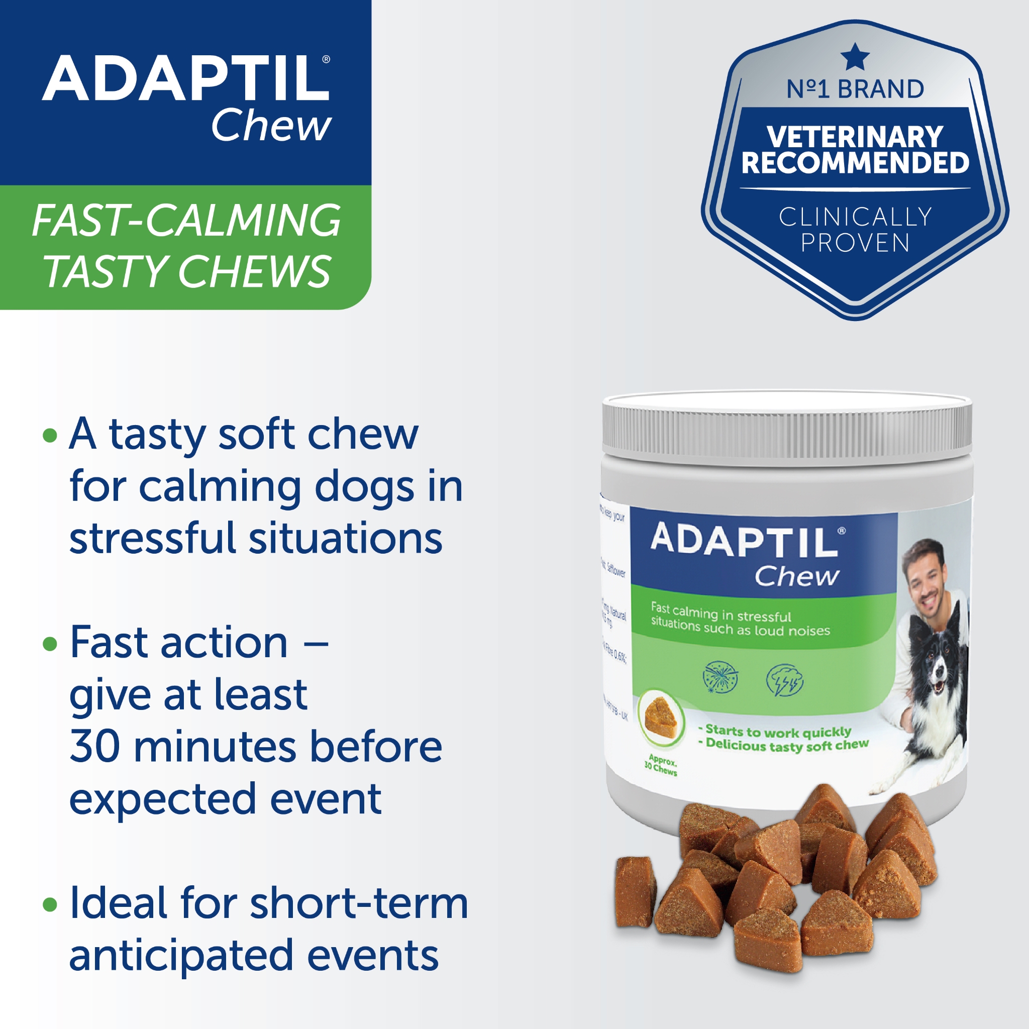 Adaptil Calm Tasty Dog Chew 30 Pack 