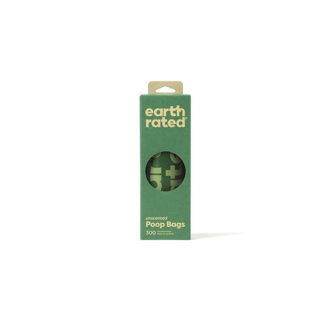 Earth Rated Dog Poop Bags Scented, 300 Bags Single Roll