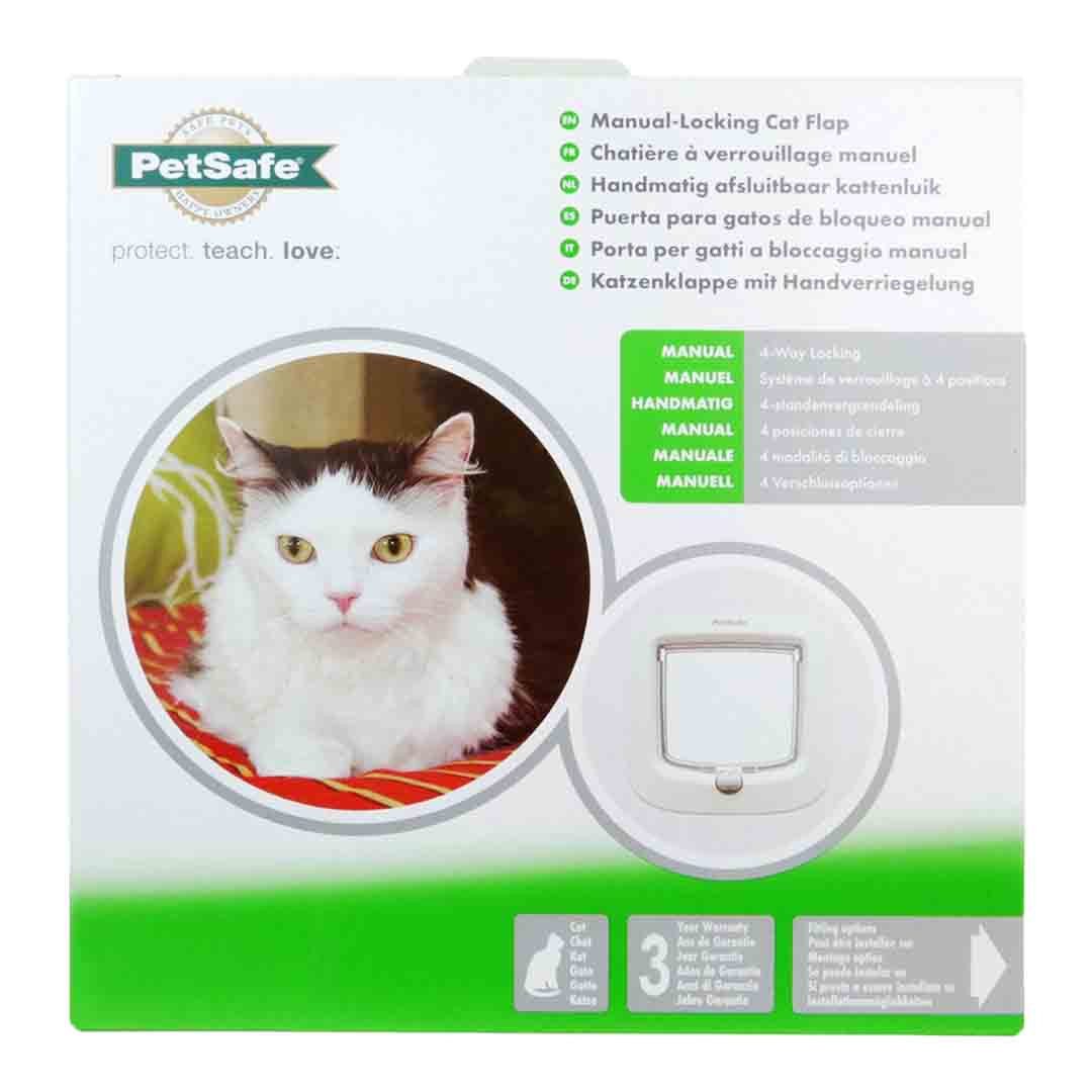 Petsafe Manual-Locking Cat Flap, White