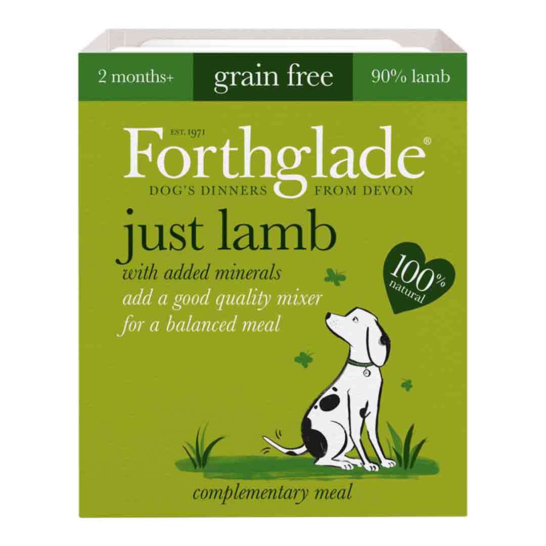 Forthglade Grain Free Just Lamb Adult Dog  Tray 395g