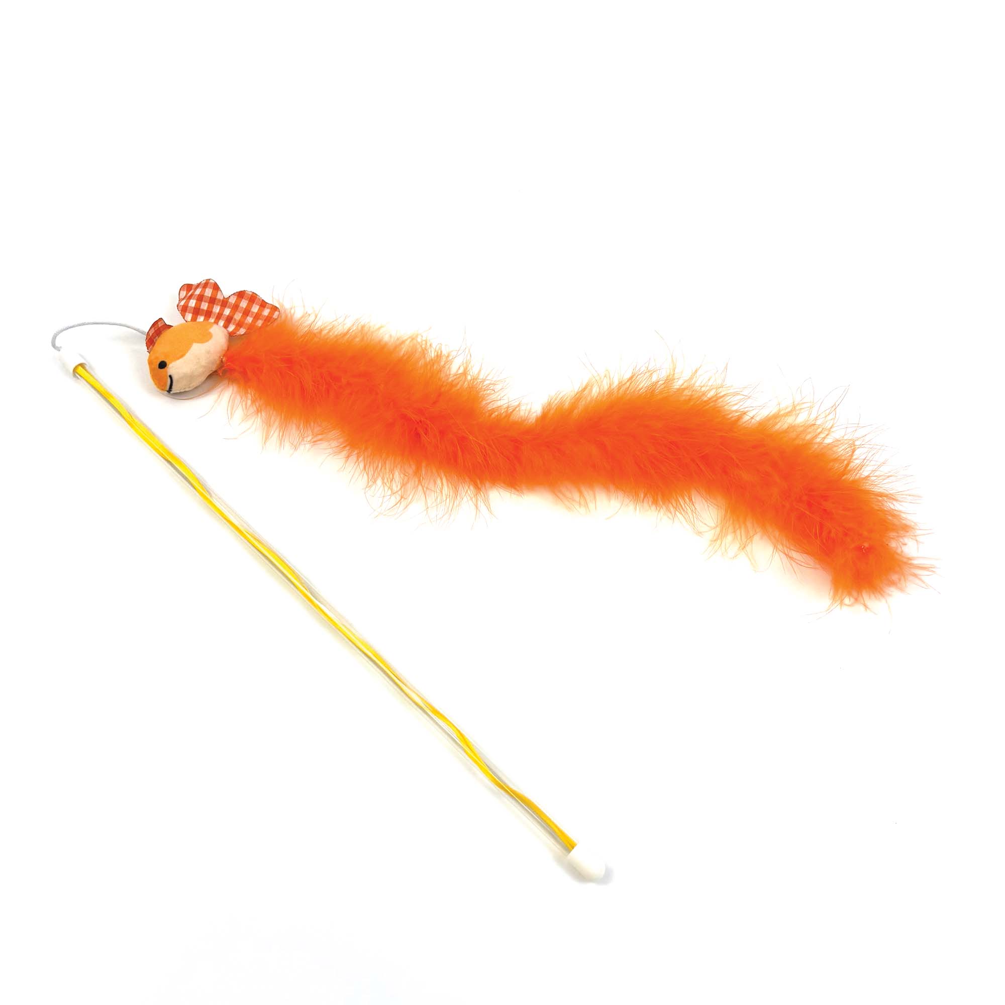 Tabby Patch Extra Long Goldfish Cat Teaser Toy