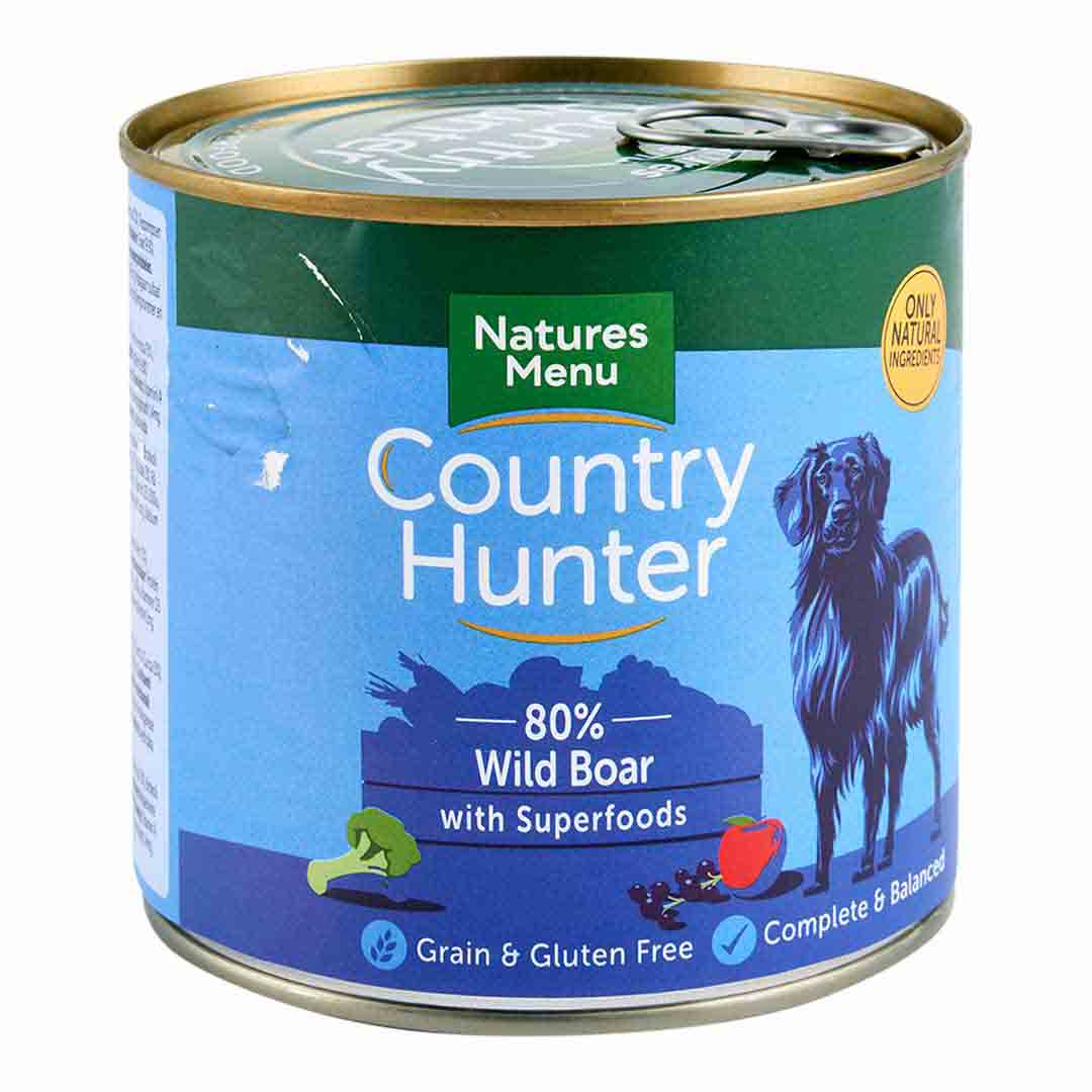 Natures Menu Country Hunter Dog Food Can Wild Boar 600g