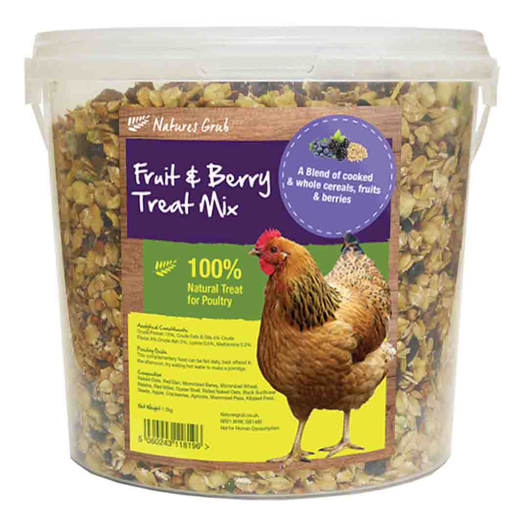 Natures Grub Fruit & Berry Treat Mix for Poultry, 1.2kg