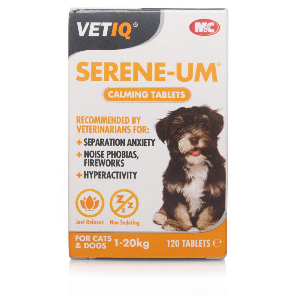VetIQ Serene-UM Calming Tablets for Cats and Dogs 120 Tablets