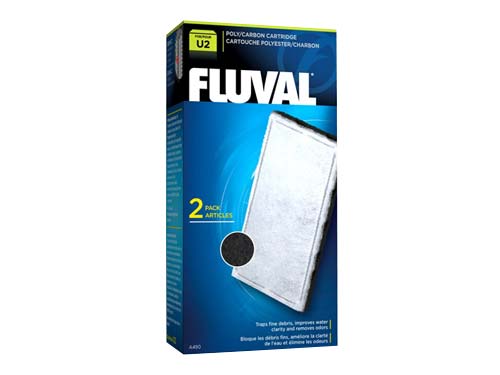 Fluval U2 Poly/Carbon Cartridge 2 Pack