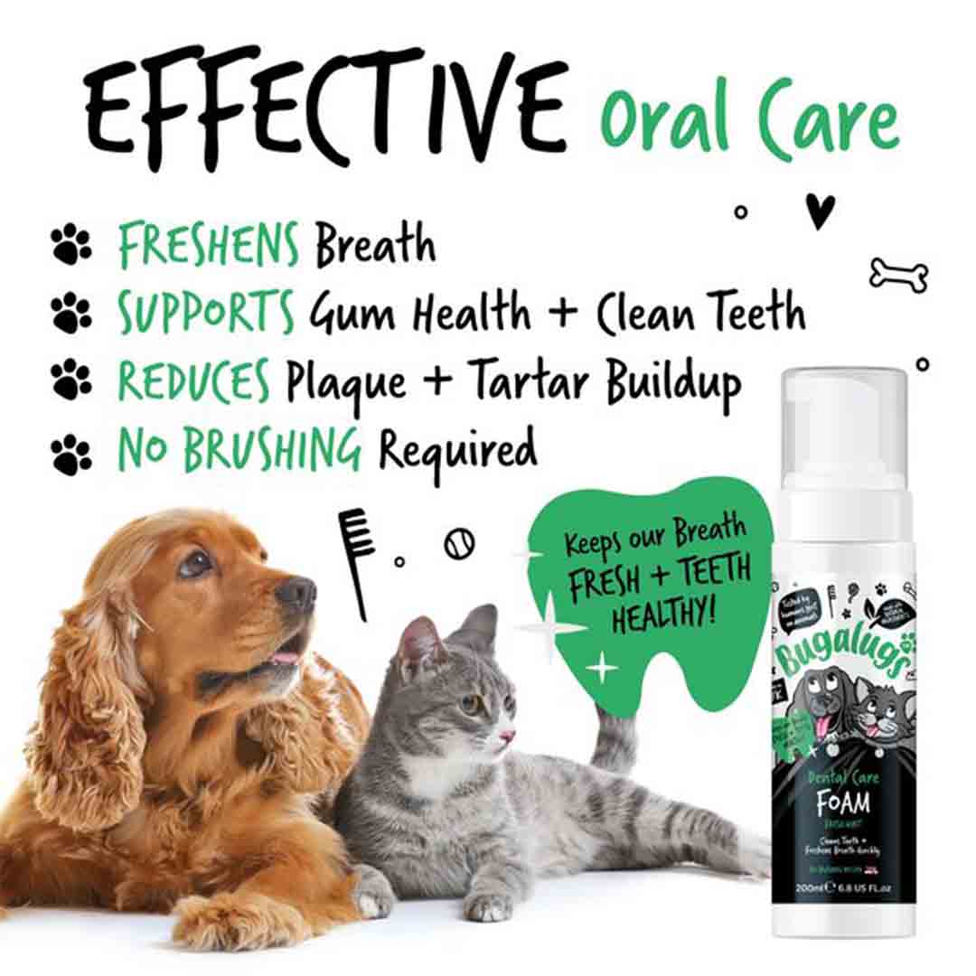 Bugalugs Dog Dental Care Foam 200ml