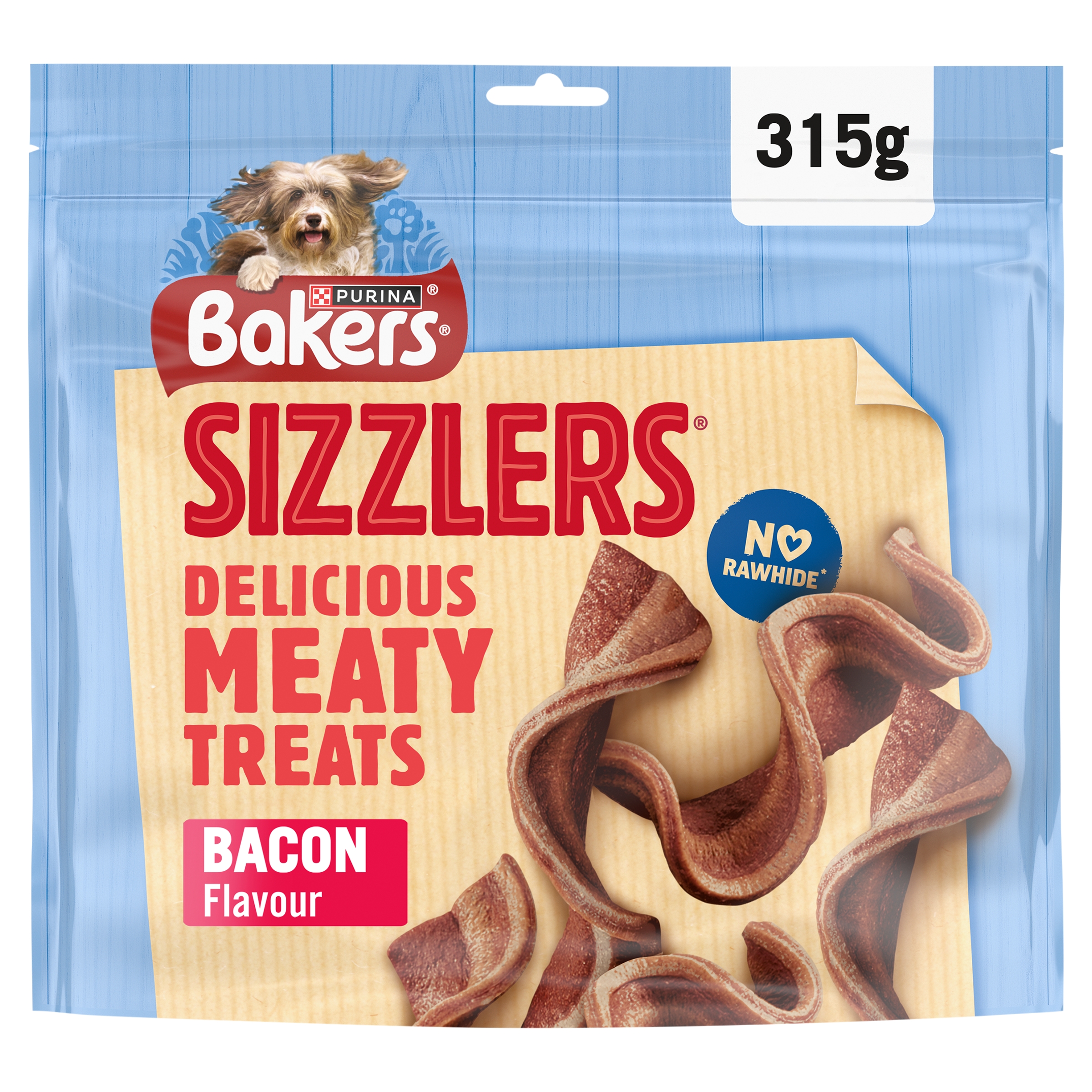 Bakers Sizzlers Bacon Dog Treats 315g
