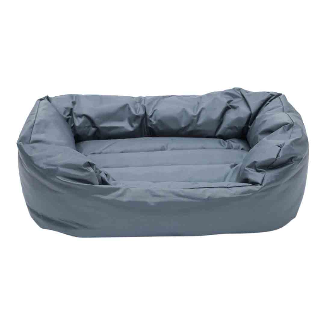 Rosewood Grey Water Resistant Oxford Oval Dog Bed Medium