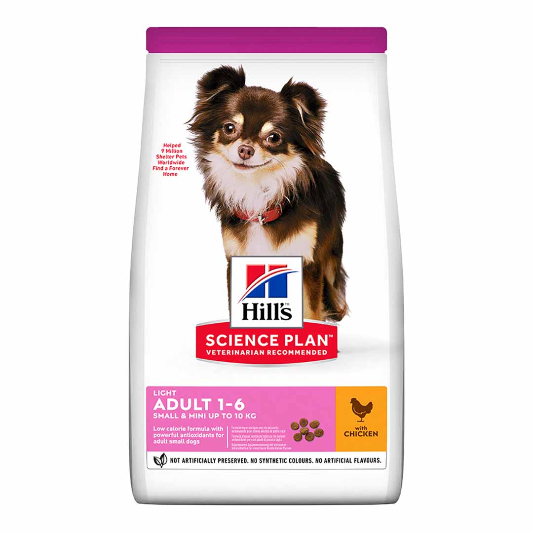 Hill's Science Plan Adult Light Small & Mini Dry Dog Food Chicken Flavour 1.5kg 