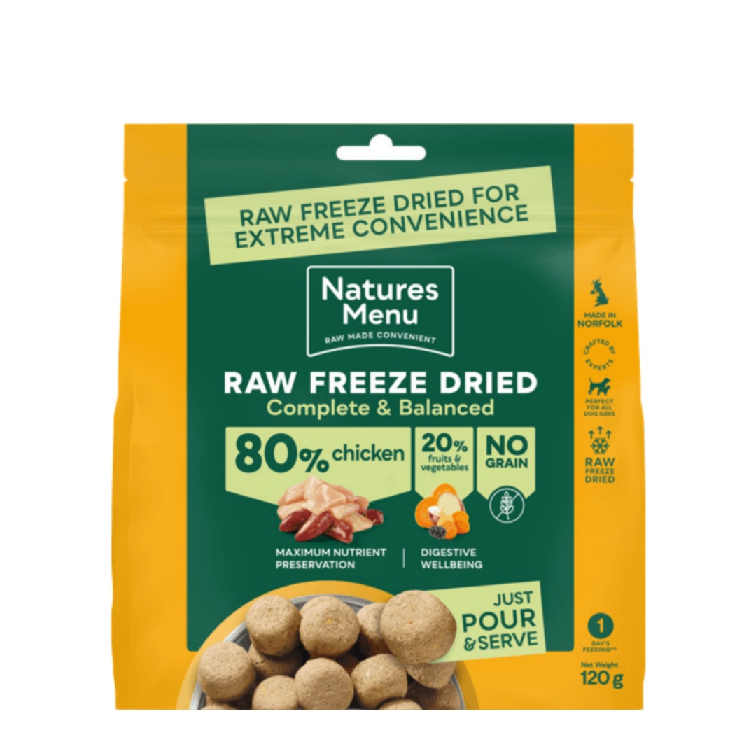 Natures Menu Freeze Dried Chicken Raw Dog Food 120g
