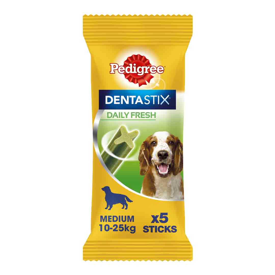 Pedigree Dentastix Fresh Medium Dog Treat 5 Pack 