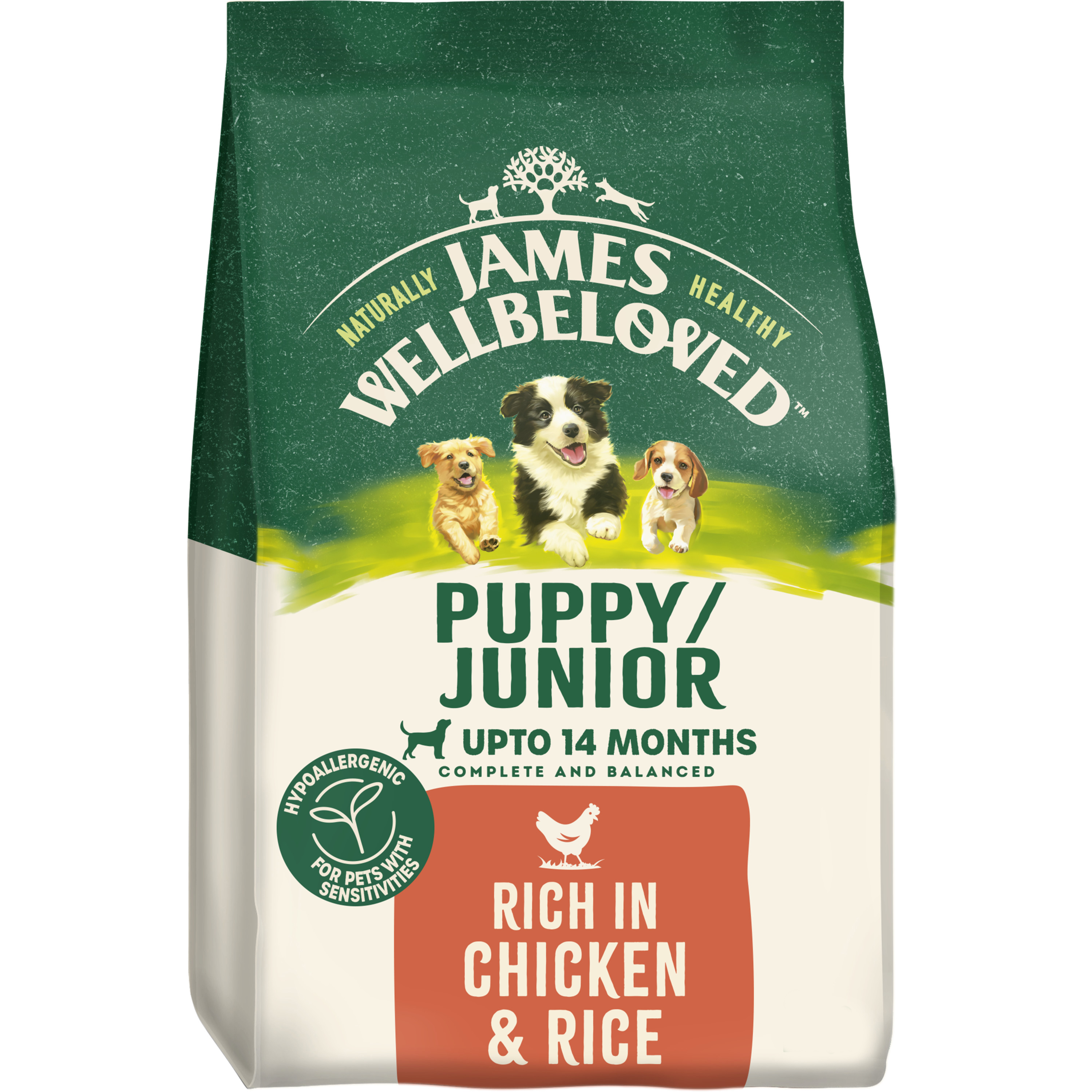 James Wellbeloved Puppy Dry Dog Food Chicken & Rice 2kg
