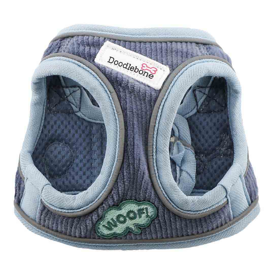 Doodlebone Snappy Dinky Blue Dog Harness 1-2