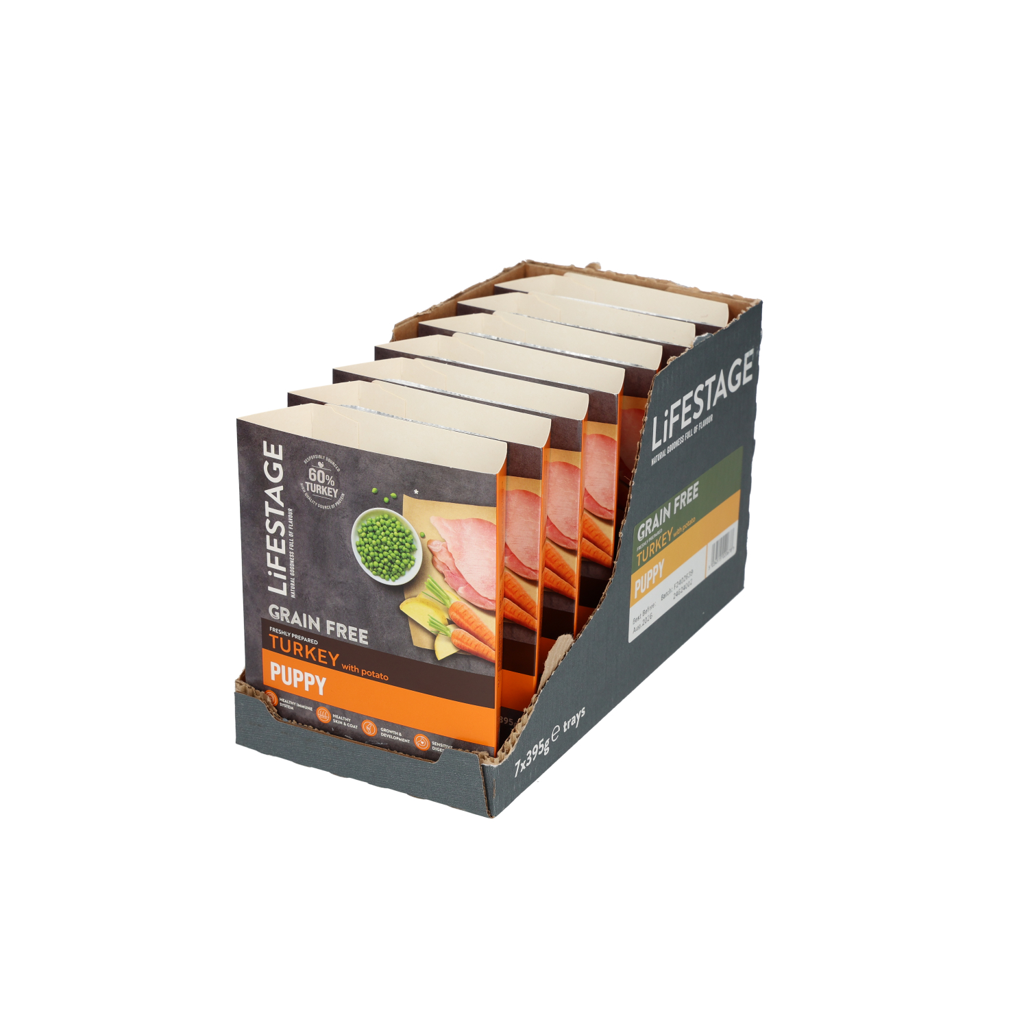 Lifestage Grain Free Puppy Food, Turkey and Potato 7x395g