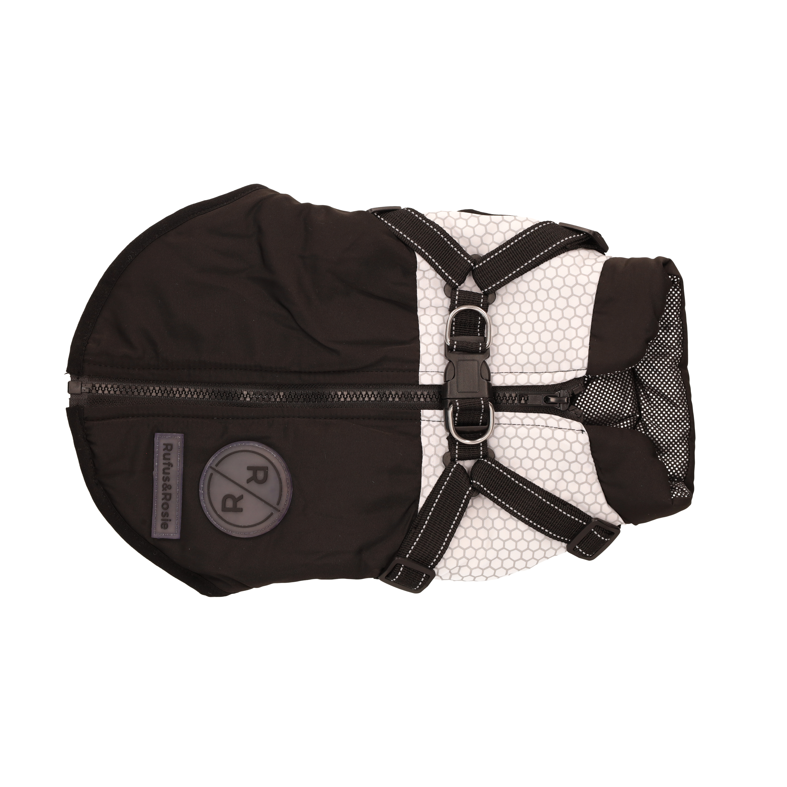 Rufus & Rosie Dog Harness Jacket Black Medium
