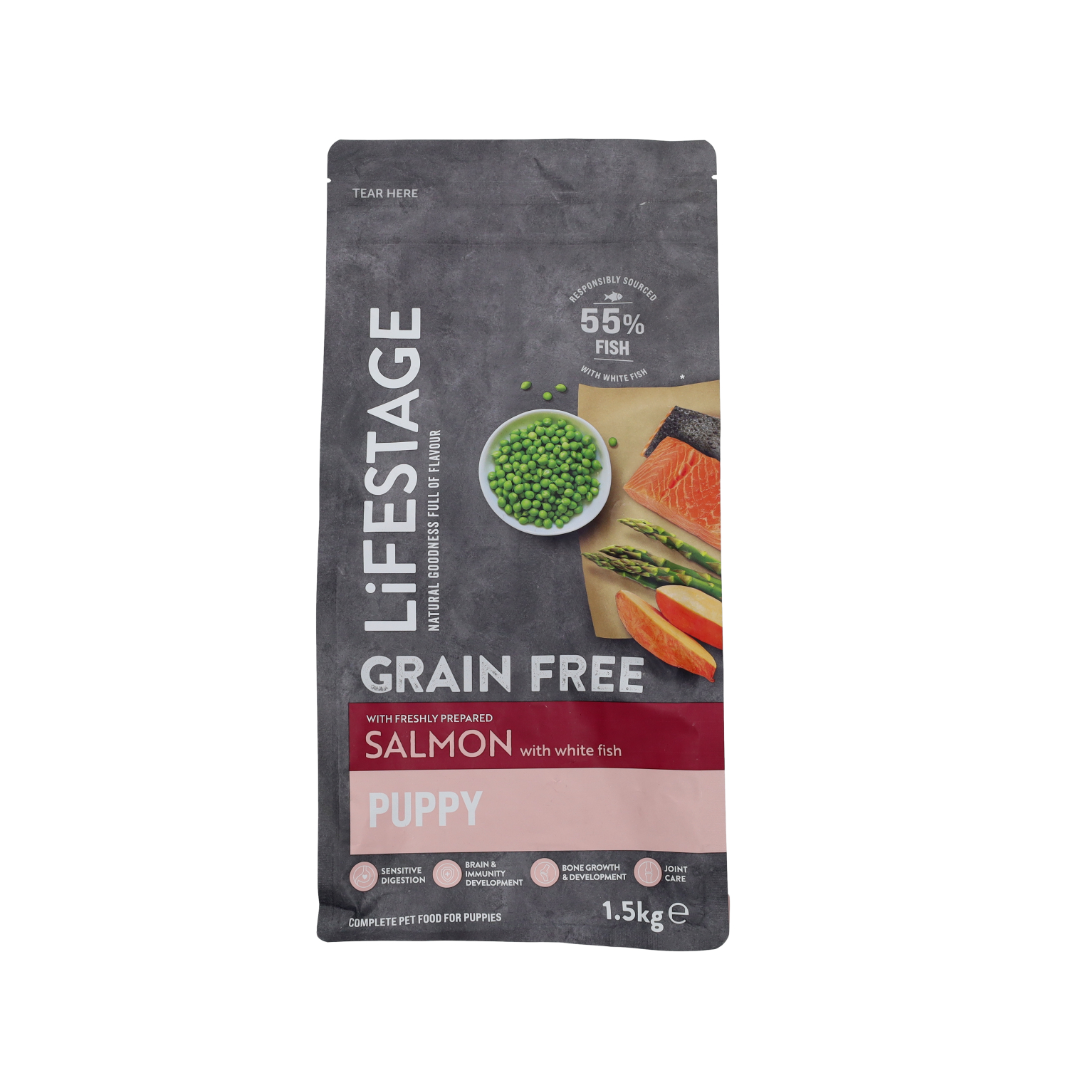 Lifestage Grain Free Puppy Food Salmon, Haddock & White Fish 1.5kg