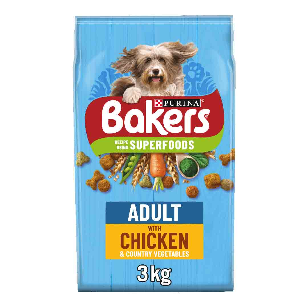Bakers Adult Dog Food Chicken with Country Vegetables 3kg