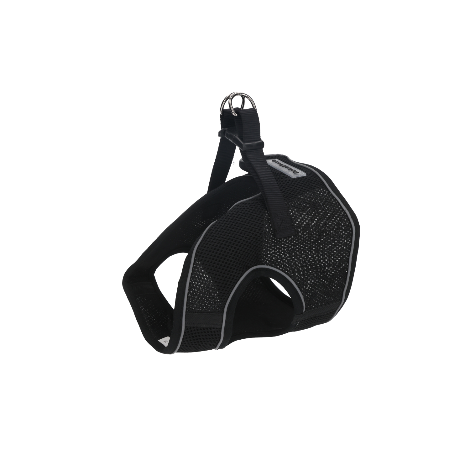 Rufus & Rosie Mesh Step-In Black Dog Harness, S-M
