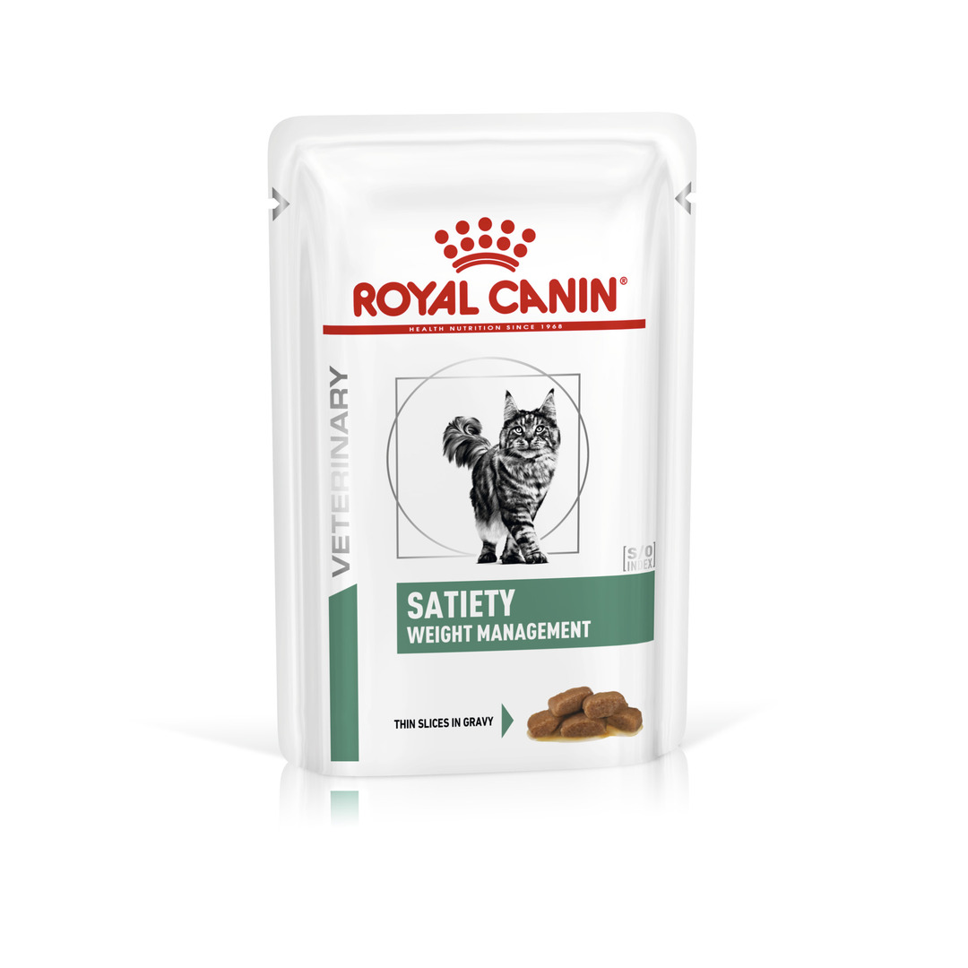 Royal Canin Satiety Weight Management Adult Wet Cat Food Thin Slices In Gravy 48x85g