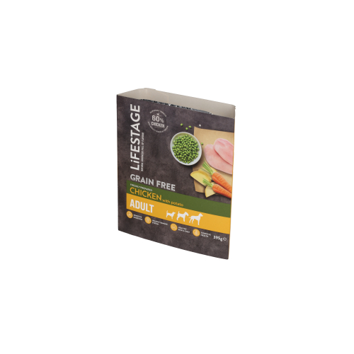 Lifestage Grain Free Adult Chicken and Potato Dog Food 395g
