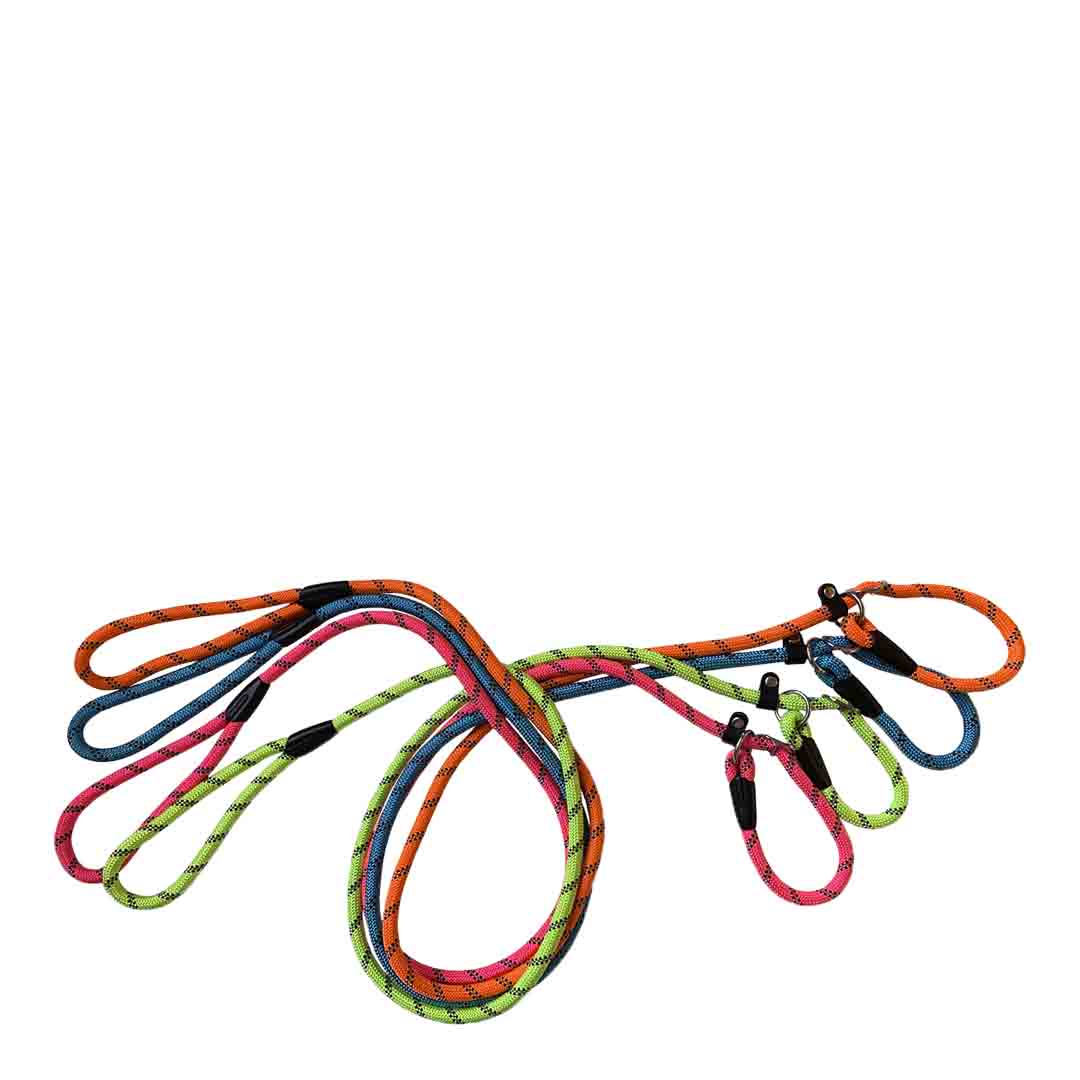 Hem & Boo Slip Reflective Rope Dog Lead Neon
