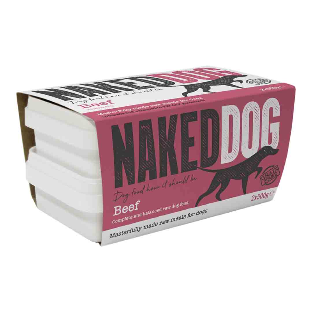 NAKED Dog Raw Dog Food, Original Beef 2x500g