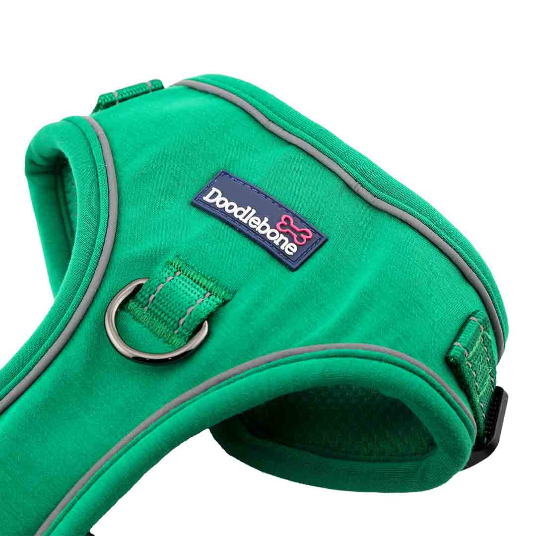 Doodlebone Trendy Tails Stomp Dog Harness Green 4-7