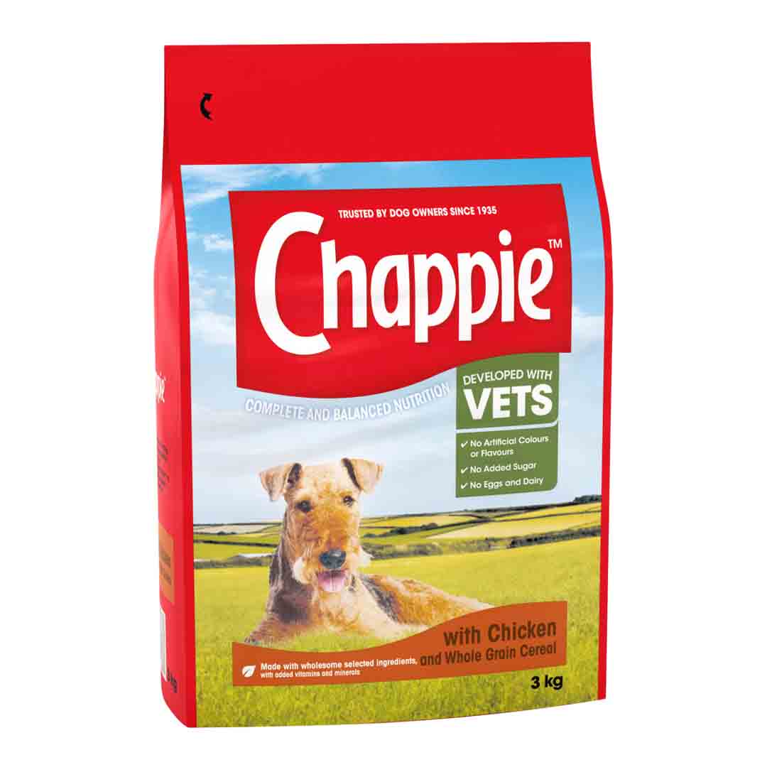 Chappie Dry Dog Food with Chicken and Whole Grain Cereal 3kg