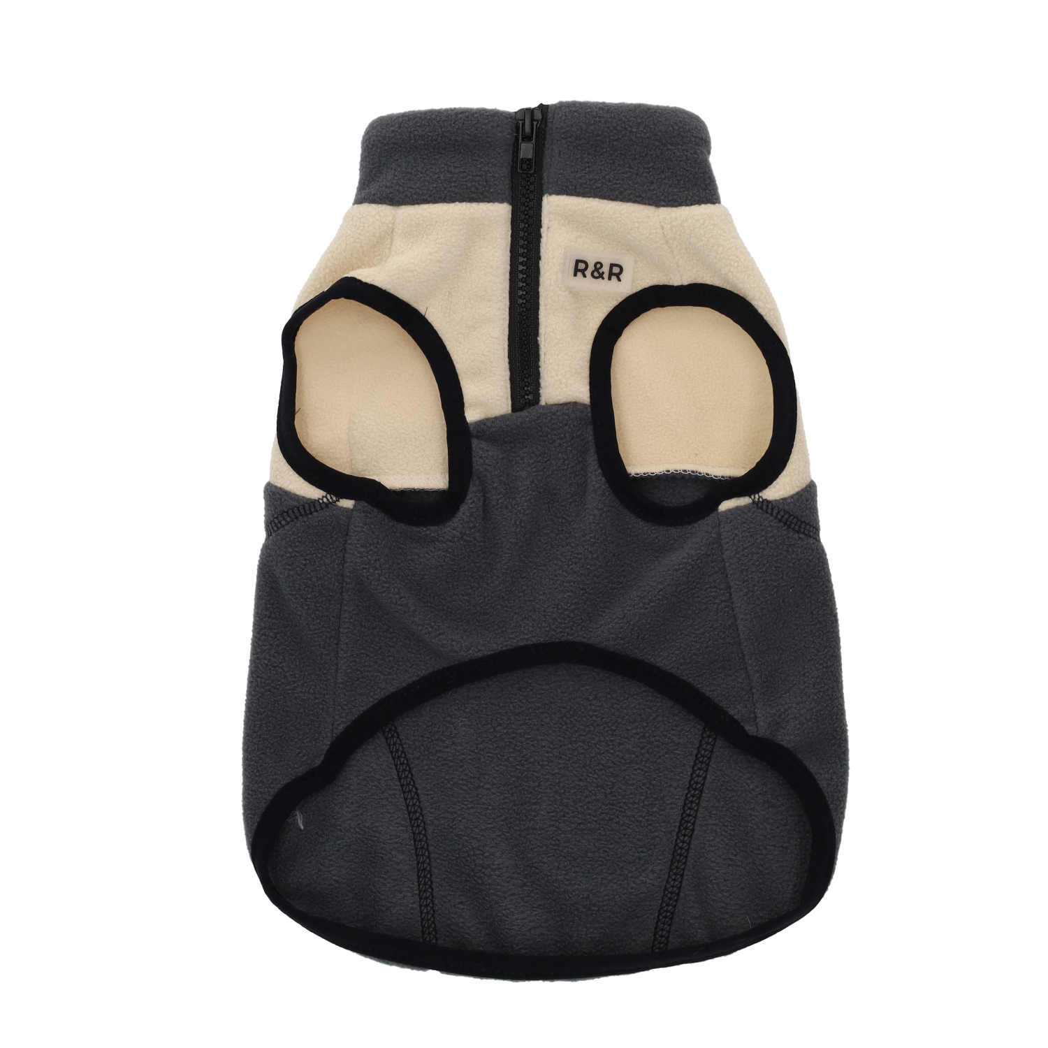 Rufus & Rosie Beige & Grey Explorer Dog Gilet, M Plus