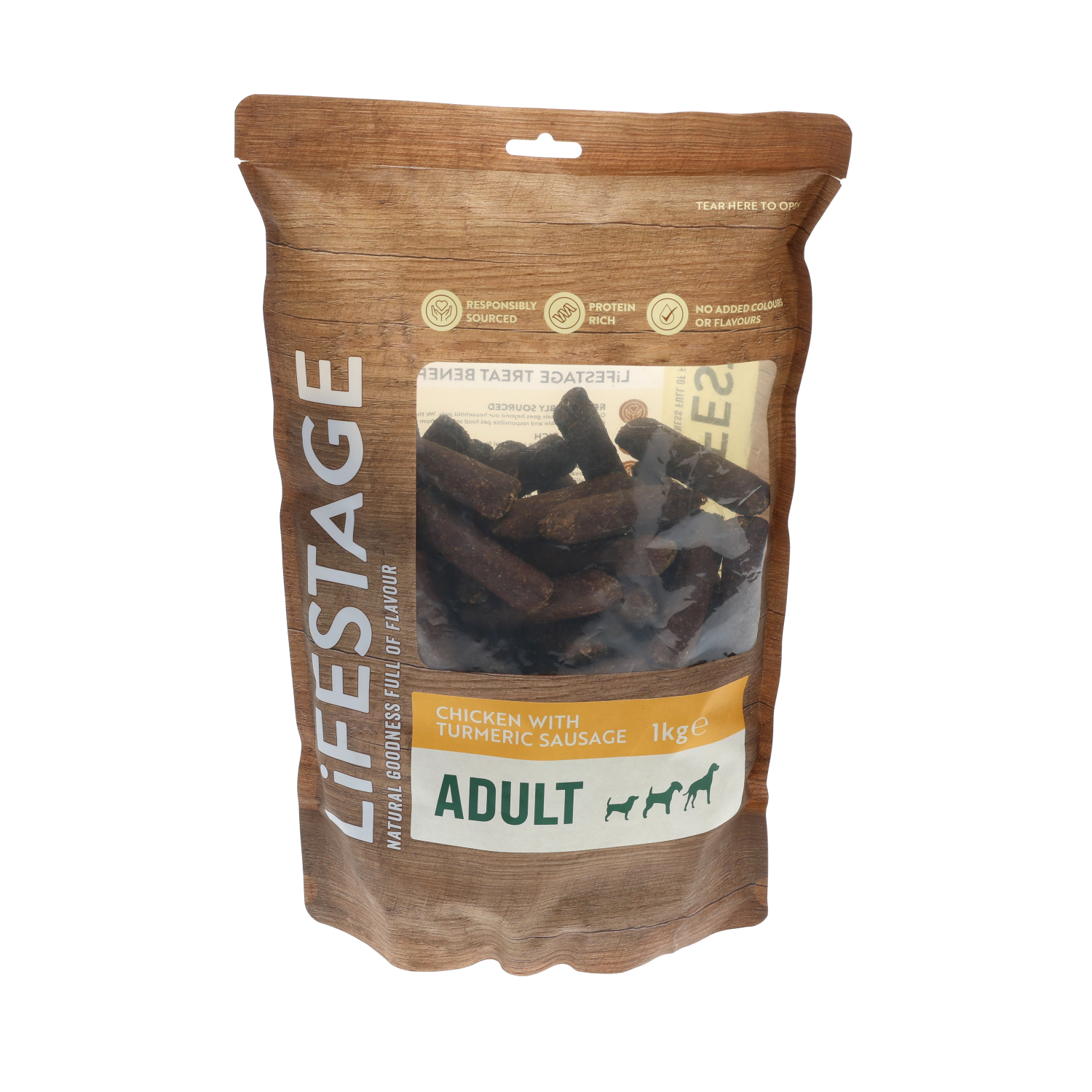 Lifestage Pre-Pack Sausage Chicken with Turmeric Dog Treats 1kg