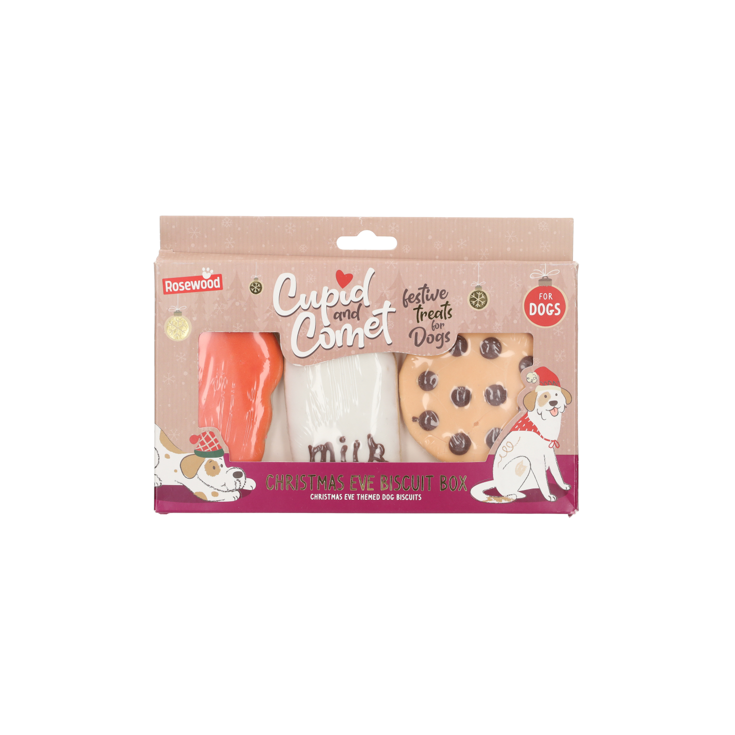 Cupid & Comet Christmas Eve Dog Biscuit Box